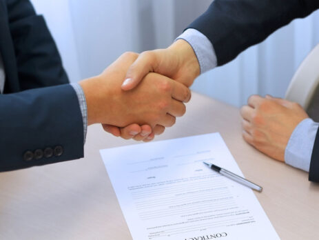 Selling a business handshake