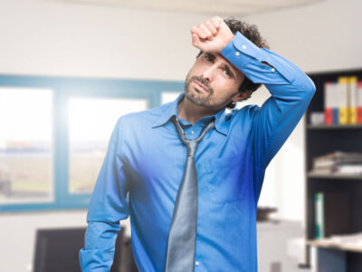 Man getting asked lots of questions as the buyer of a business