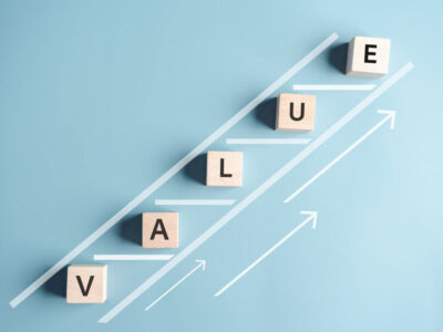 ladder showing rising value