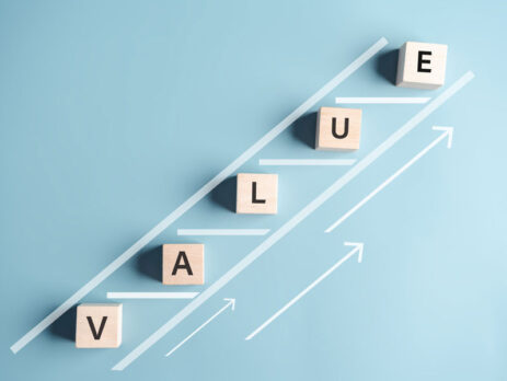 ladder showing rising value